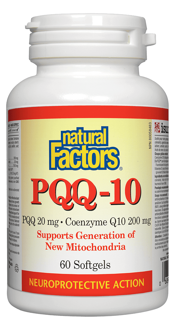 Natural Factors PQQ-10 PQQ 20 & Coenzyme Q10 200 mg Softgels Image 1