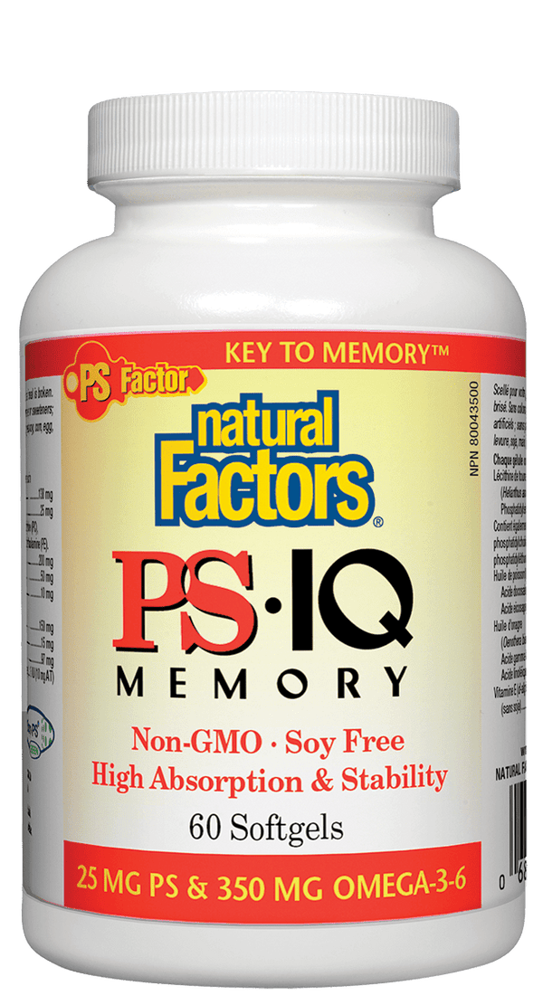 Natural Factors PS IQ Memory 60 Softgels Image 1