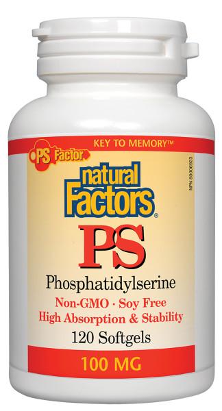 Natural Factors PS Phosphatidylserine 100 mg Softgels Image 3
