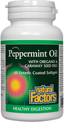 Natural Factors Peppermint Oil with Oregano & Caraway Seed Oils 60 Softgels Image 1