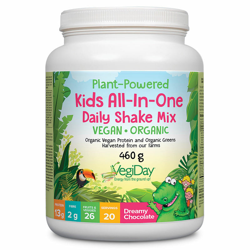 Natural Factors Plant-Powdered Kids All-In-One Daily Shake Mix - Dreamy Chocolate 460 g Image 1