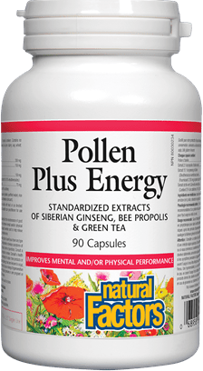 Natural Factors Pollen Plus Energy 90 Capsules Image 1