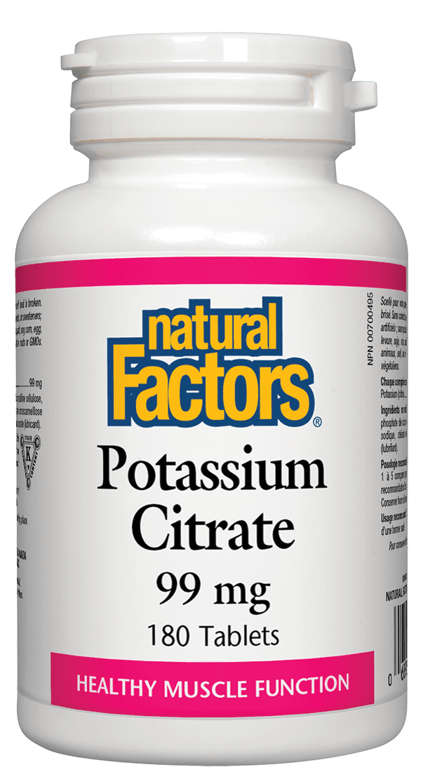 Natural Factors Potassium Citrate 99 mg Tablets Image 1