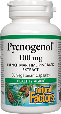 Natural Factors Pycnogenol French Maritime Pine Bark Extract 100 mg 30 VCaps Image 1