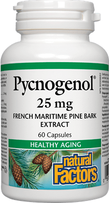 Natural Factors Pycnogenol French Maritime Pine Bark Extract 25 mg 60 Capsules Image 1