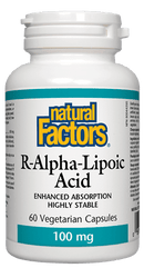 Natural Factors R-Alpha-Lipoic Acid 100 mg 60 VCaps Image 1