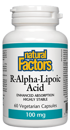 Natural Factors R-Alpha-Lipoic Acid 100 mg 60 VCaps Image 1
