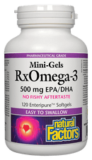 Natural Factors RxOmega-3 Mini-Gels 500 mg EPA/DHA Softgels Image 2