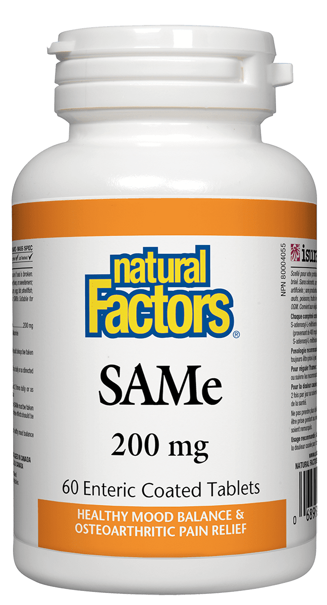 Natural Factors SAMe 200 mg Tablets Image 2