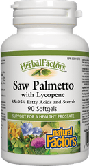 Natural Factors Saw Palmetto with Lycopene 90 Softgels Image 1