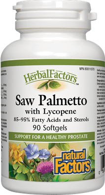 Natural Factors Saw Palmetto with Lycopene 90 Softgels Image 1