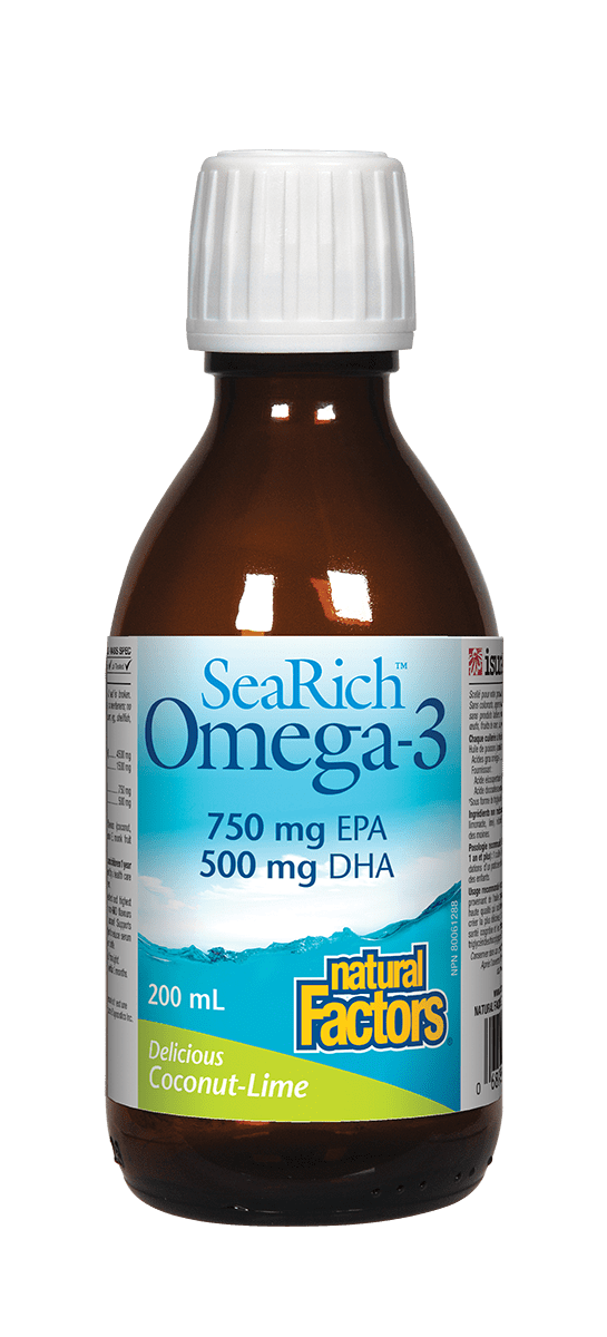 Natural Factors SeaRich Omega-3 - Coconut-Lime 200 mL Image 1