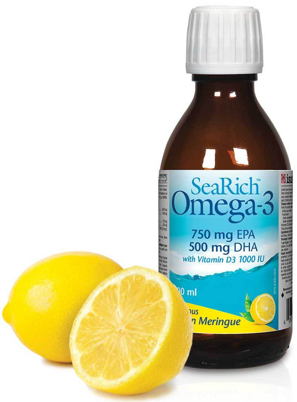 Natural Factors SeaRich Omega-3 - Lemon Meringue 200 mL Image 1