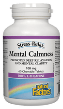 Natural Factors Stress-Relax Mental Calmness 100 mg Chewable Tablets Image 1
