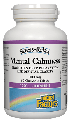 Natural Factors Stress-Relax Mental Calmness 100 mg Chewable Tablets Image 1