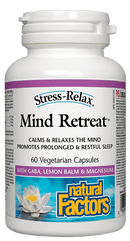 Natural Factors Stress-Relax Mind Retreat with GABA, Lemon Balm & Magnesium 60 VCaps Image 1