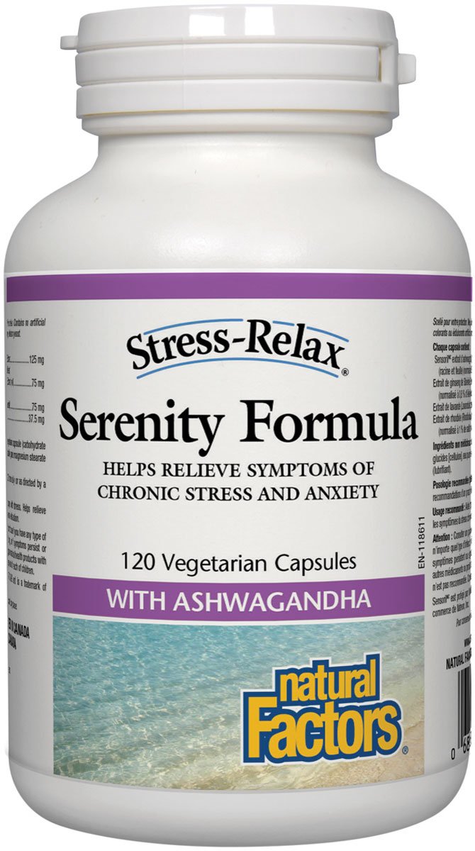 Natural Factors Stress-Relax Serenity Formula with Ashwagandha Capsules Image 2