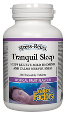 Natural Factors Stress-Relax Tranquil Sleep - Tropical Fruit Chewable Tablets Image 2