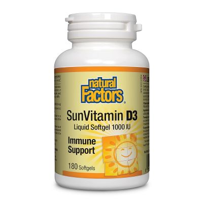 Natural Factors SunVitamin D3 1000 IU Softgels Image 3