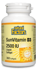 Natural Factors SunVitamin D3 2500 IU Softgels Image 3