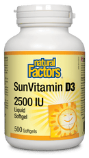 Natural Factors SunVitamin D3 2500 IU Softgels Image 4