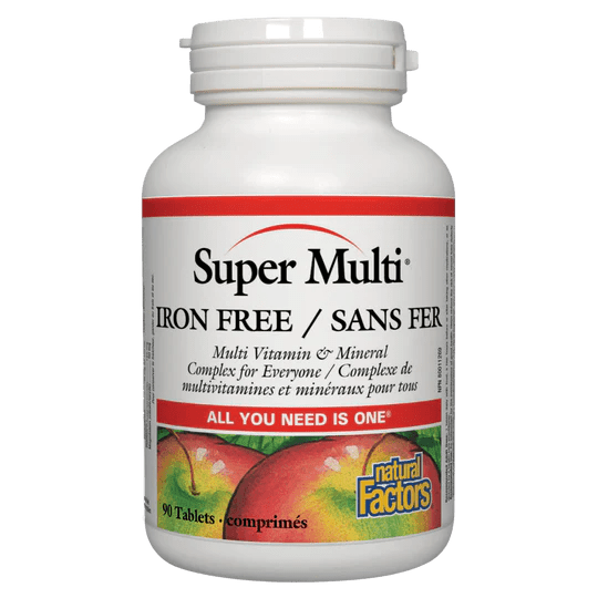 Natural Factors Super Iron Free Multi Vitamin & Mineral Tablets Image 1
