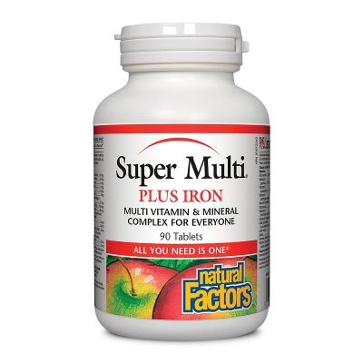Natural Factors Super Plus Iron Multi Vitamin & Mineral Tablets Image 1
