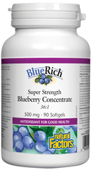 Natural Factors Super Strength Blueberry Concentrate 500 mg Softgels Image 1