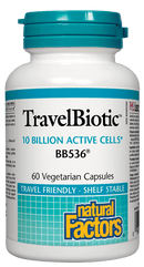 Natural Factors TravelBiotic 10 Billion Active Cells 60 VCaps Image 1