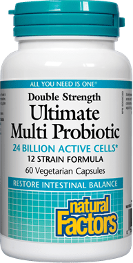 Natural Factors Ultimate Multi Probiotic Double Strength 24 Billion Active Cells 60 VCaps Image 1