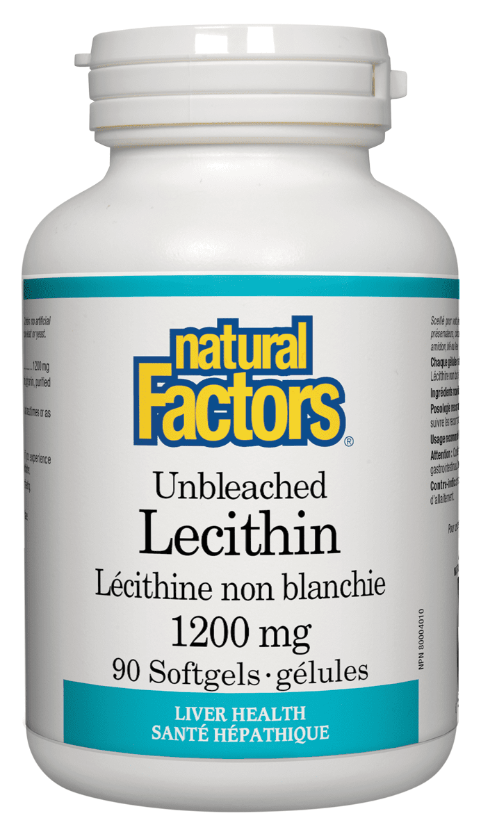 Natural Factors Unbleached Lecithin 1200 mg Softgels Image 2