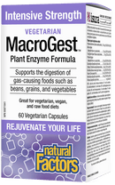 Natural Factors Vegetarian MacroGest Intensive Strength Plant Enzyme Formula 60 VCaps Image 1
