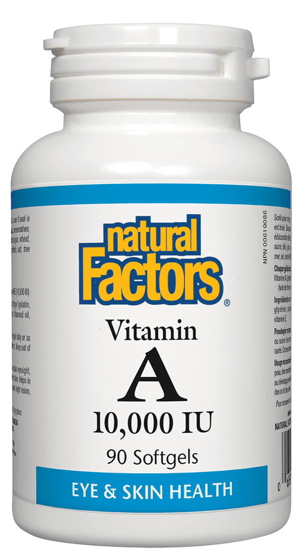 Natural Factors Vitamin A 10,000 IU Softgels Image 1