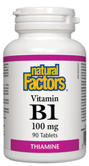 Natural Factors Vitamin B1 100 mg Thiamine 90 Tablets Image 1