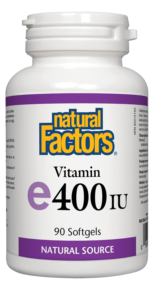 Natural Factors Vitamin E 400 IU Softgels Image 1