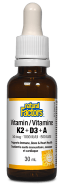 Natural Factors Vitamin K2 D3 + A 30mL Image 1
