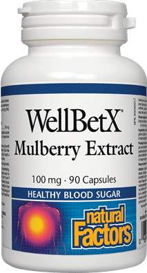 Natural Factors WellBetX Mulberry Extract 100 mg 90 Capsules Image 1