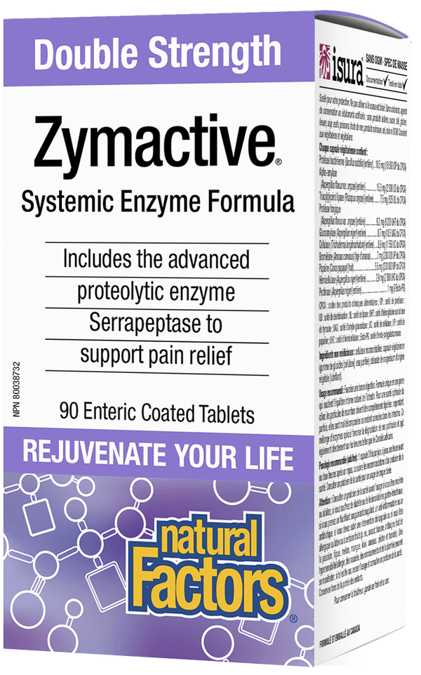 Natural Factors Zymactive Double Strength 90 Tablets Image 1