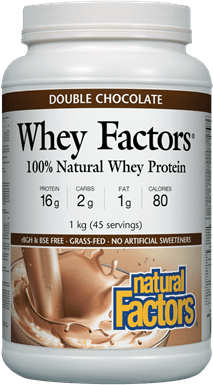 Natural Whey Factors Protein - Double Chocolate 1 kg Image 1
