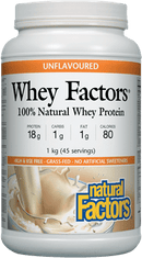 Natural Whey Factors Protein - Unflavoured 1 kg Image 1