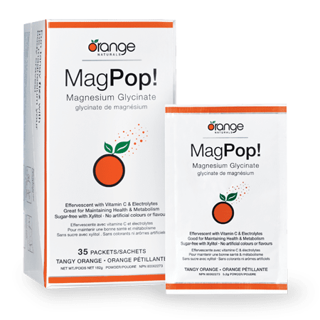 Naturals MagPop! Magnesium Glycinate Drink Mix - Tangy Orange 35 Packets Image 1
