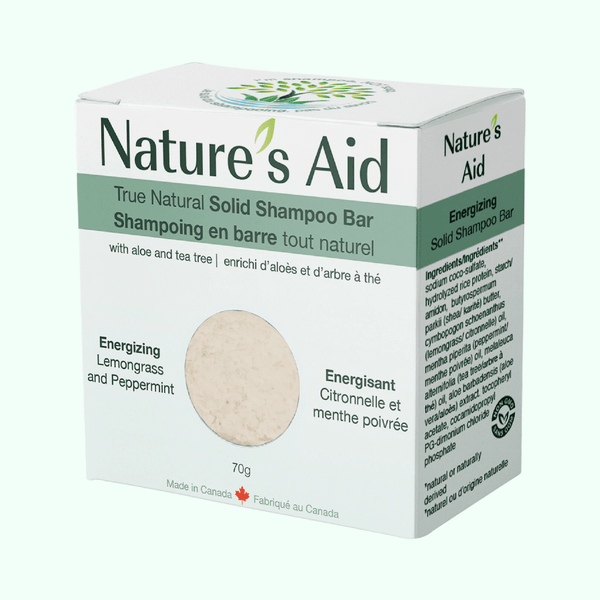 Nature's Aid True Natural Solid Shampoo Bar - Lemongrass & Mint 72 g Image 1