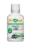 Nature's Way Calcium & Magnesium Citrate 2:1 with Collagen - Blueberry 500 mL Image 1