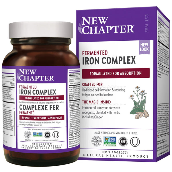 New Chapter Fermented Iron Complex 60 Tablets Image 1
