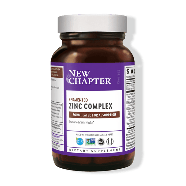 New Chapter Fermented Zinc Complex 60 Tablets Image 1
