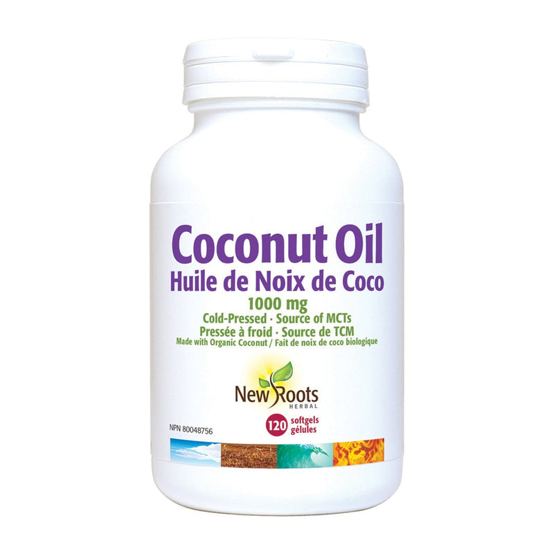 New Roots Coconut Oil 1000 mg (120 Softgels)
