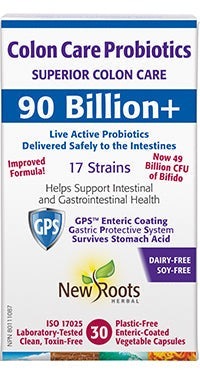 New Roots Colon Care Probiotics 90 Billion+ 30 VCaps Image 1