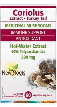 New Roots Coriolus Extract Turkey Tail 500 mg 60 VCaps Image 1