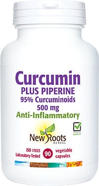 New Roots Curcumin with Piperine 500 mg 90 VCaps Image 1