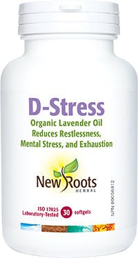 New Roots D-Stress Organic Lavender Oil 30 Softgels Image 1